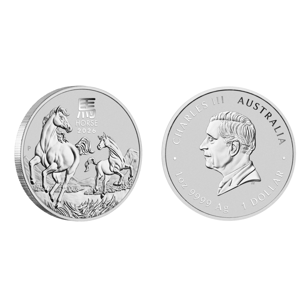 Australian Silver Lunar Horse Coin 1 Oz