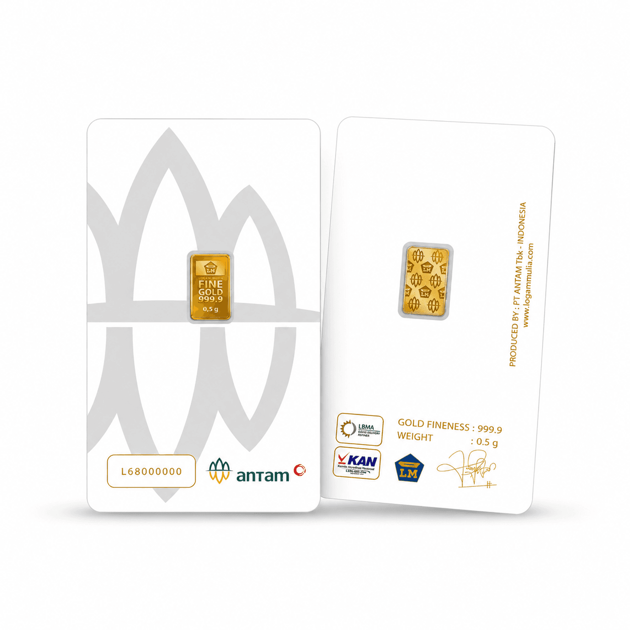 Emas Antam Batangan 0.5 gr