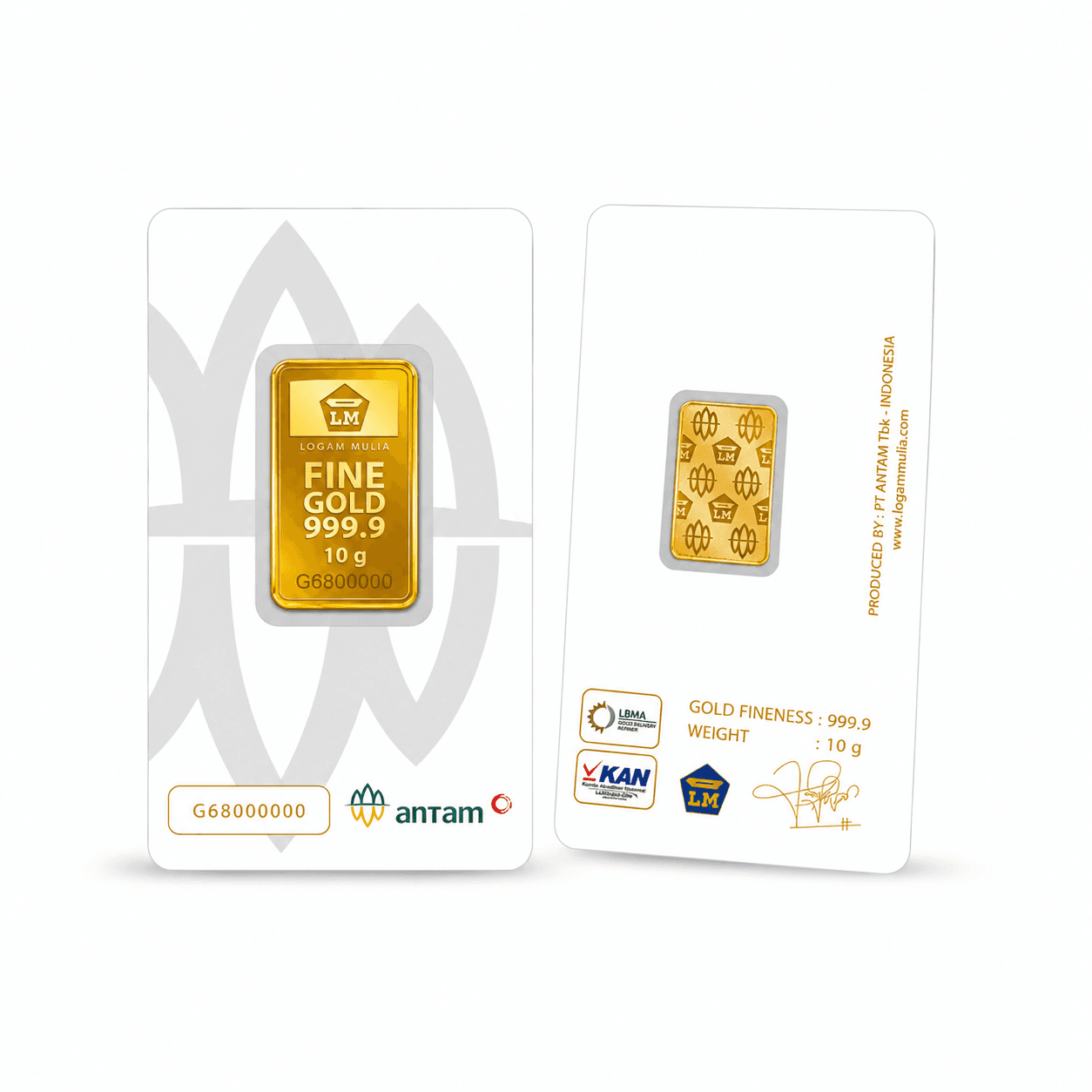 Emas Antam Batangan 10 gr