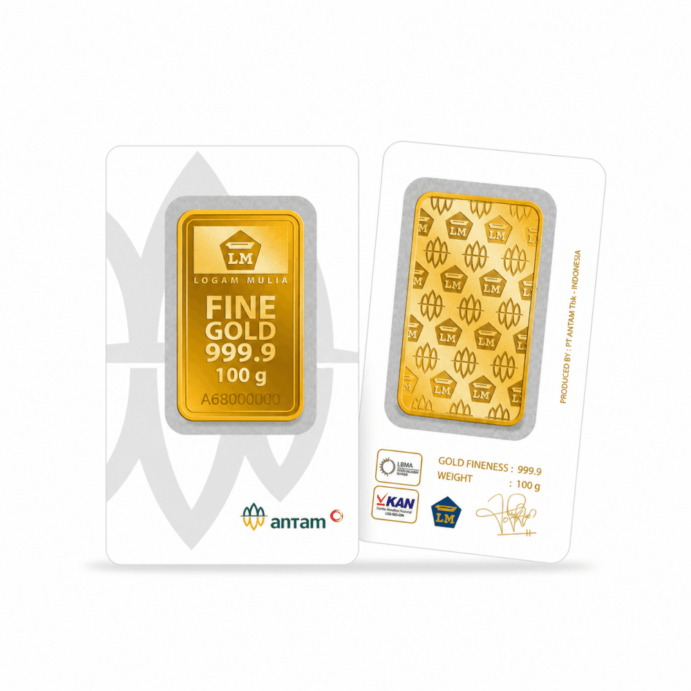 Emas Antam Batangan 100 gr