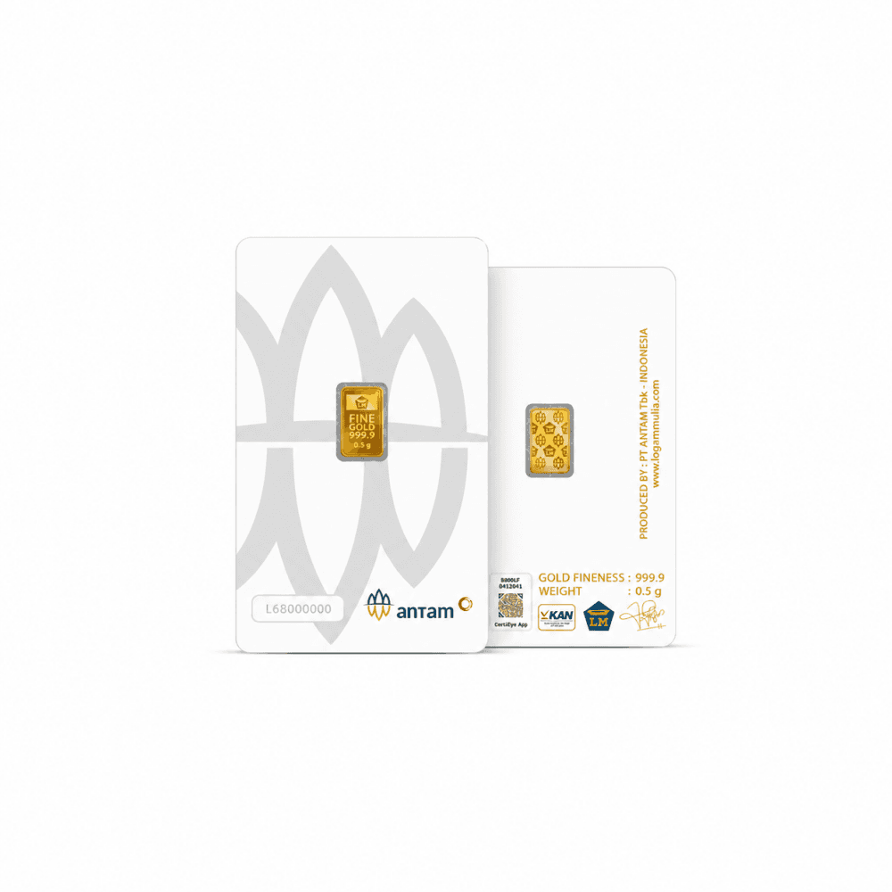 Emas Antam Batangan 0.5 gr