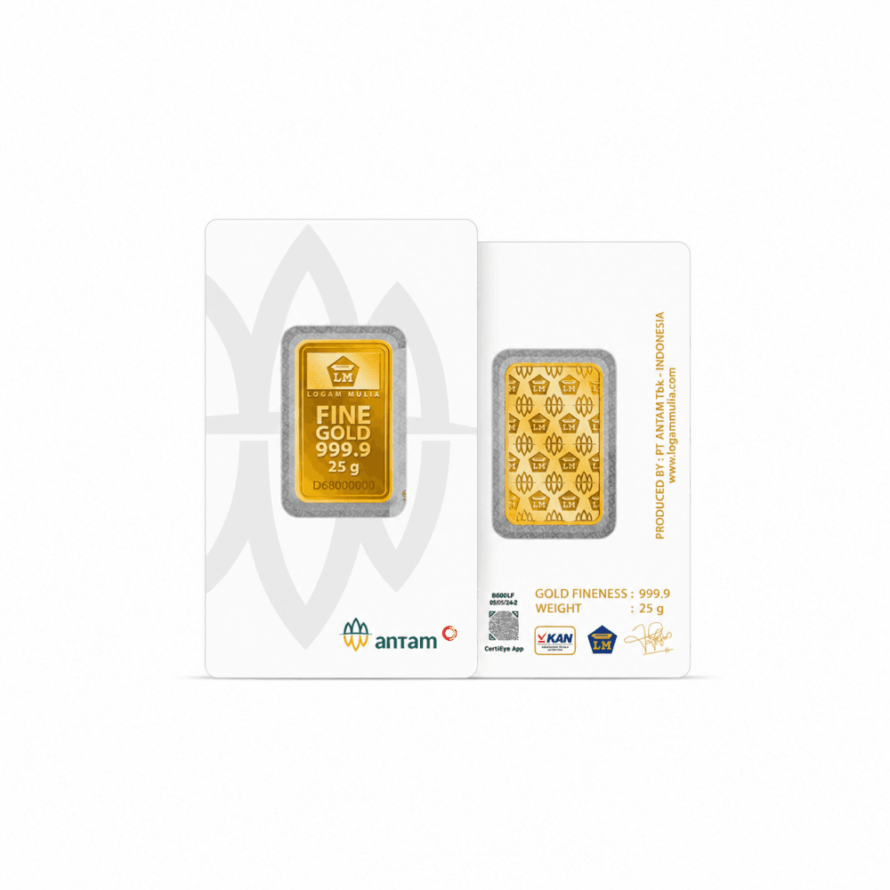 Emas Antam Batangan 25 gr