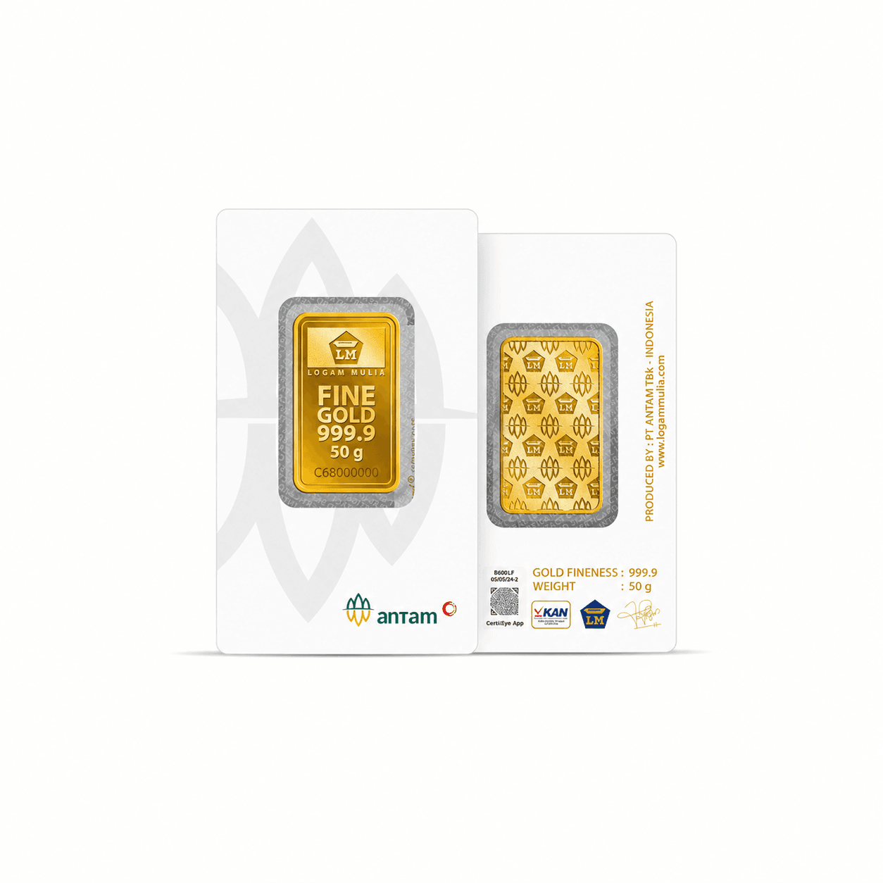 Emas Antam Batangan 50 gr