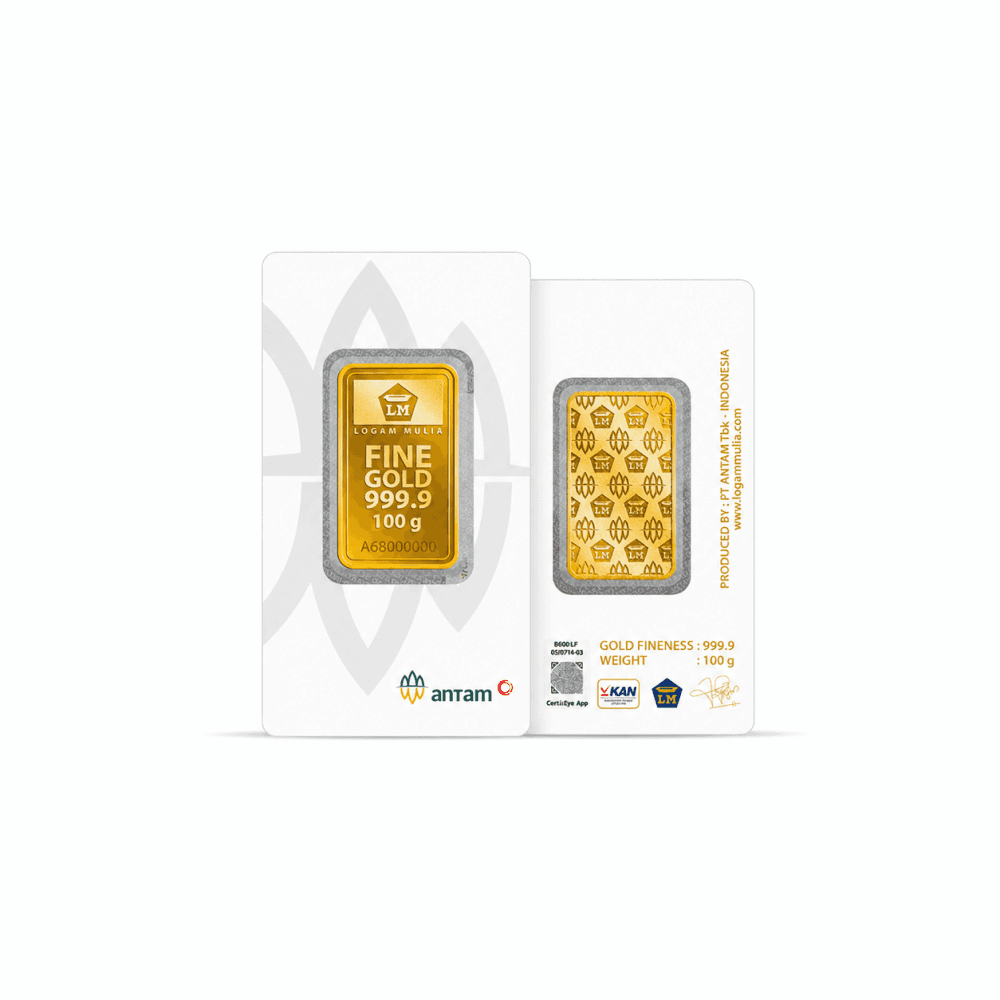 Emas Antam Batangan 100 gr